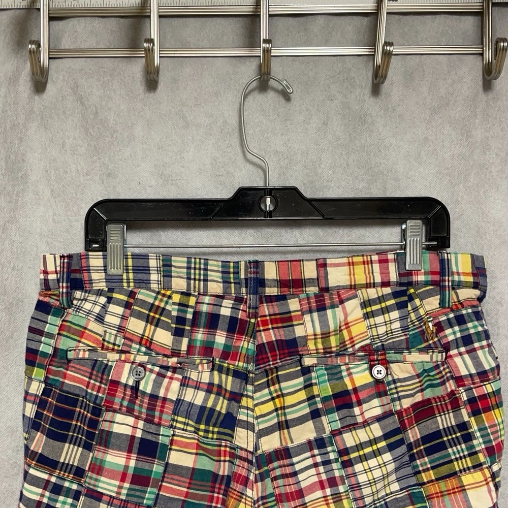 Polo Ralph Lauren Shorts Men 32 Indian Madras Patchwork Flesh Pony Chino Casual - Picture 8 of 10